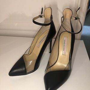 Black Kristin cavallari pumps with ankle strap